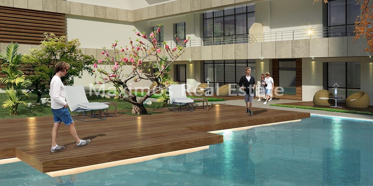 Sea View Flats on Istanbul European Side – pool area (image 9)