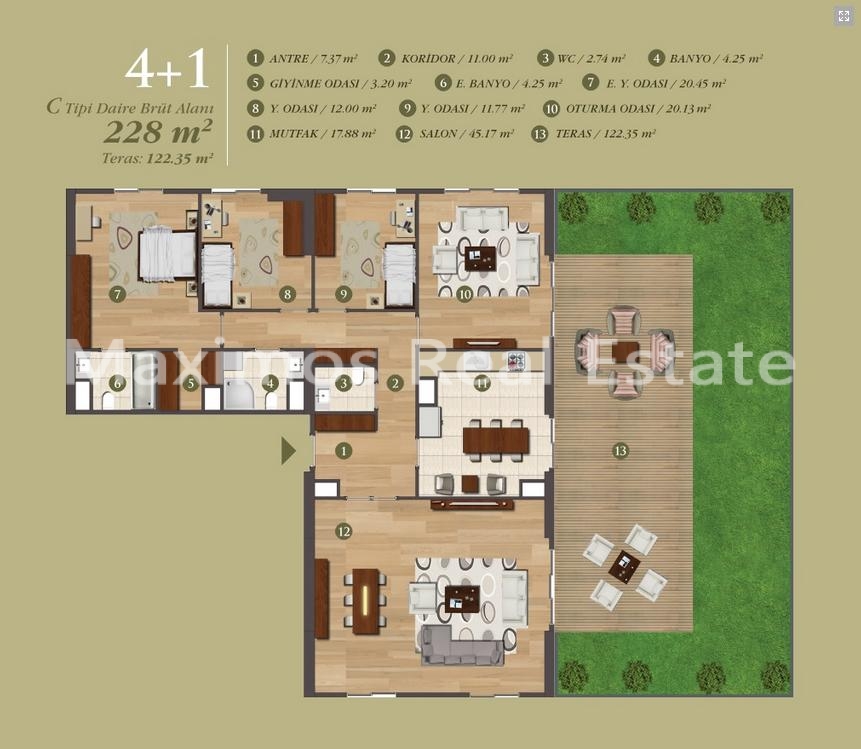 Contemporary Apartments in Beylikduzu Istanbul – pool area (image 9)