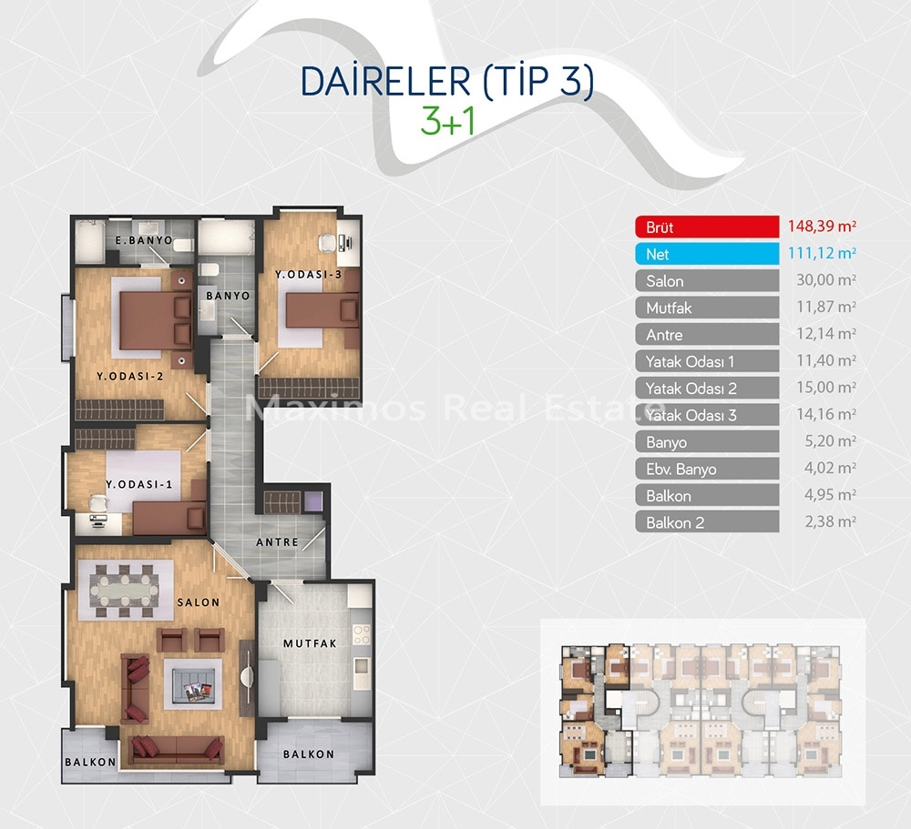 Property for Sale in Istanbul – master bedroom (image 16)