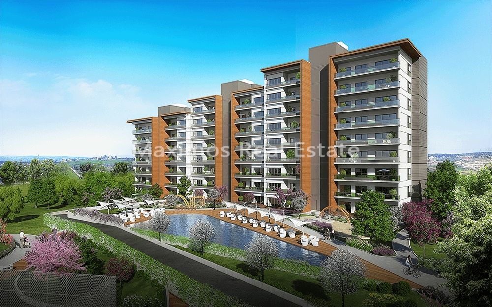 Modern Property for Sale in Basaksehir – garden view (image 8)