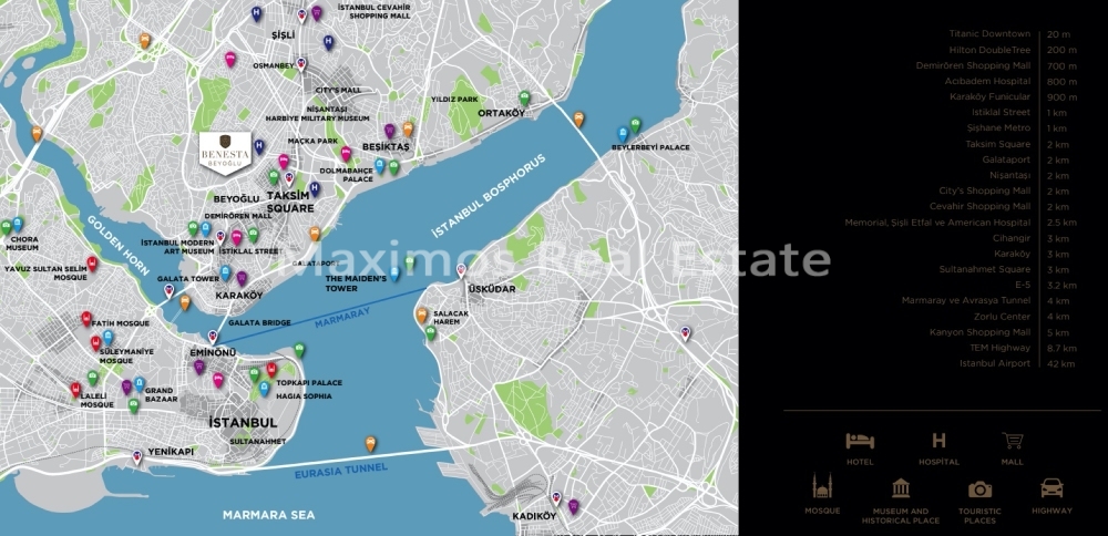 Premium Apartments for Sale in Taksim – bedroom (image 4)