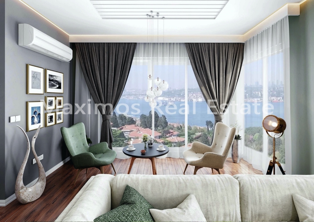 Bosphorus View Apartments for Sale in Istanbul Uskudar – pool area (image 9)