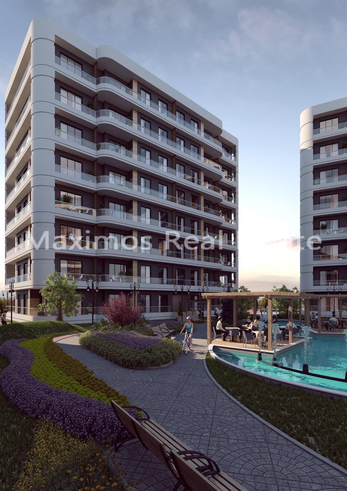 Delivery-ready Apartments with Title Deeds Across Istanbul – pool area (image 9)