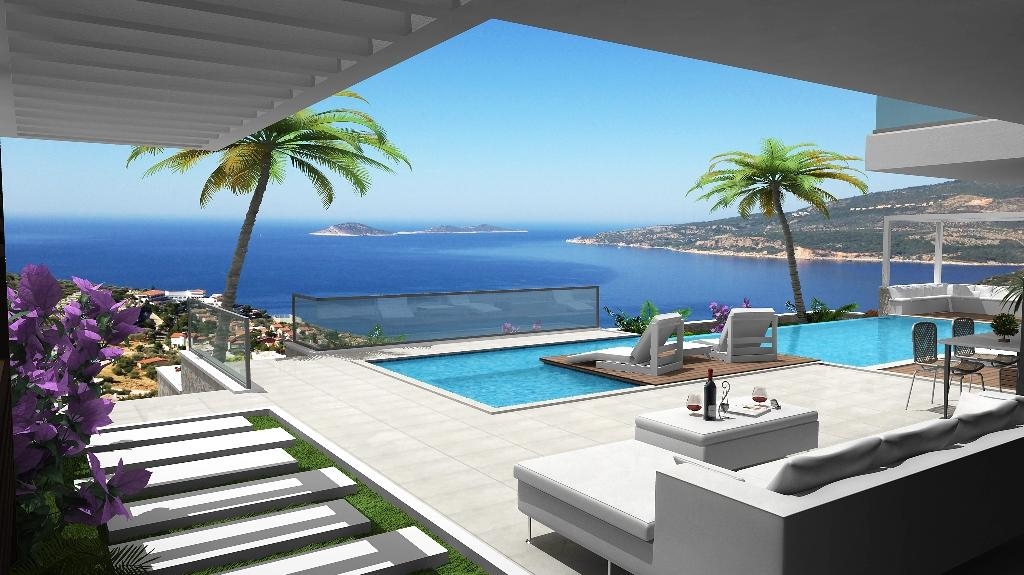 Sea View Private Villa for Sale in Kalkan – living room (image 2)