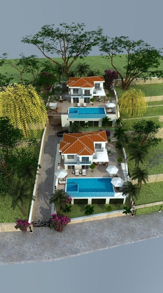 Brand New Furnished Villa for Sale in Kas with Sea View – pool area (image 9)
