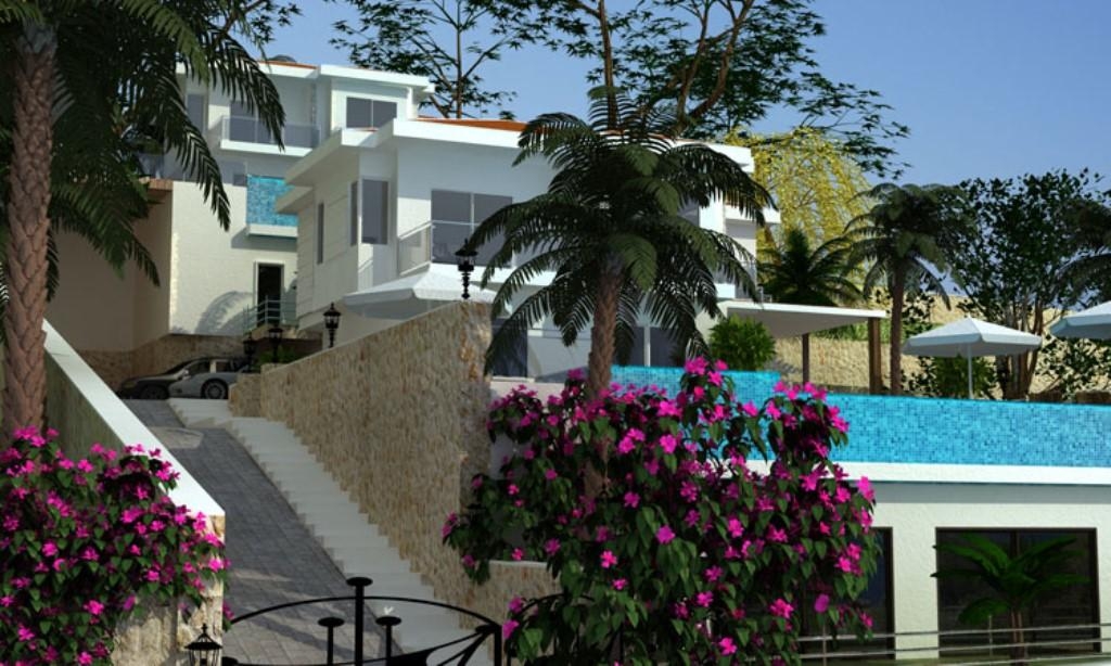 Brand New Furnished Villa for Sale in Kas with Sea View – garden view (image 8)