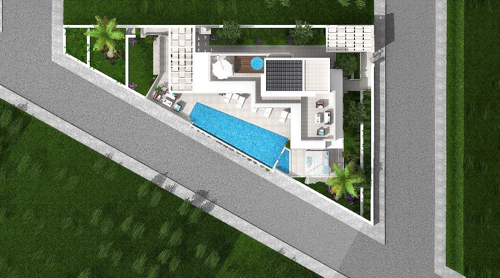 Terrace space highlighting construction quality through material finish