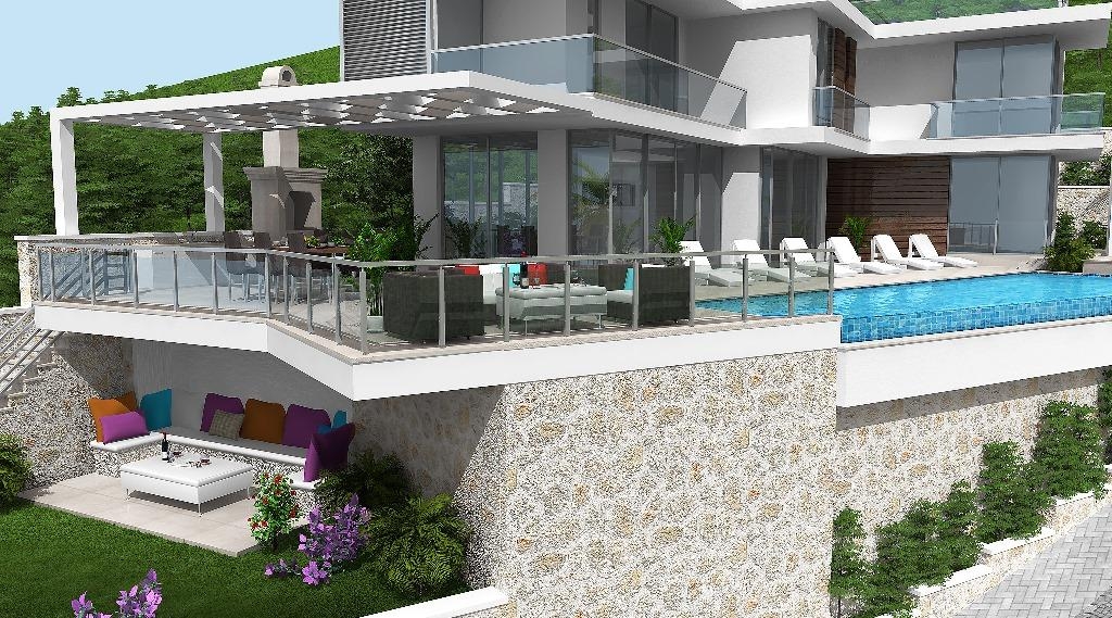 Luxury Sea View House for Sale in Kalkan – master bedroom (image 16)