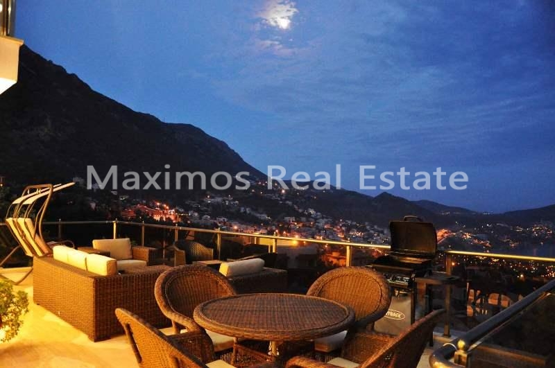 Furnished Sea View House for Sale in Kalkan – garden view (image 8)