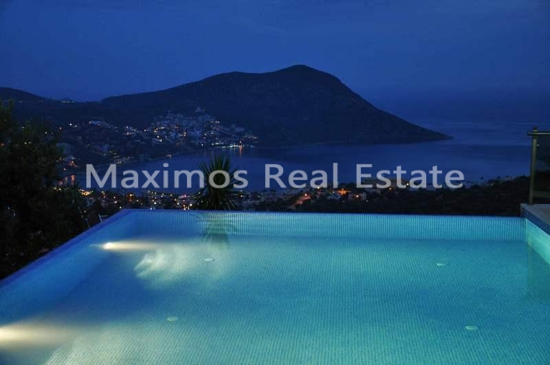 Furnished Sea View House for Sale in Kalkan – living room (image 2)