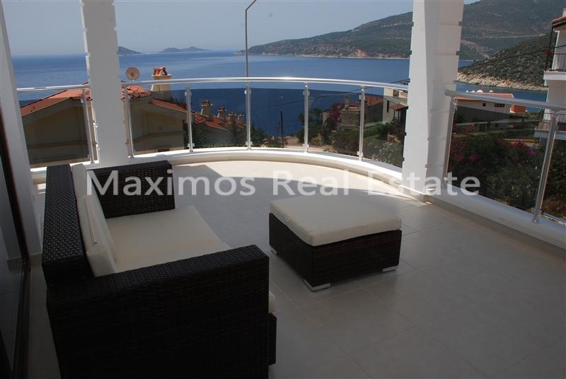 Beautiful Sea View Villa for Sale in Kalkan – pool area (image 9)