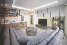Three Bedroom Residential Apartment Suitable for Long-term Living in Istanbul – pool area (image 9)