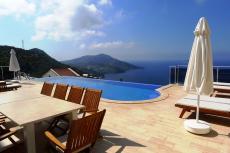 Furnished Luxury Sea View Villa for Sale in Kalkan – garden view (image 8)