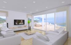 Dining space with elevated positioning supporting view separation
